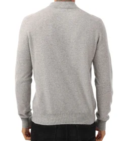 Pullover & Sweater*ZWILLINGSHERZ Herren 100% Kaschmir-Pullover Pullover mit Stehkragen Langarm-Shirt Hellgrau